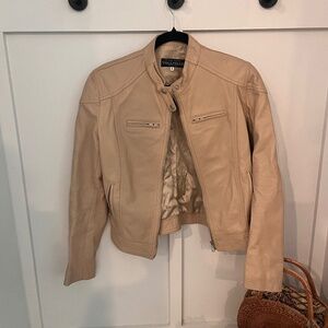 Vera Pelle Beige Leather Jacket